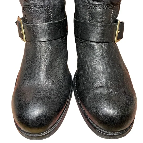 Jimmy Choo Black Moto Biker Lined Boots Size US‎ 5